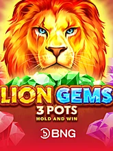 Lion Gems 3 Pots: Hold and Win slot game by BNG