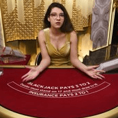 Blackjack VIP P live casino game by Evolution