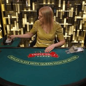 Triple Card Poker live casino game by Evolution